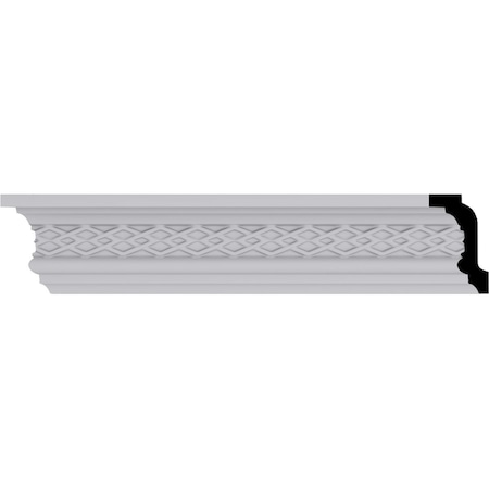 Ekena Millwork 3 1/8"H x 1 7/8"P x 3 5/8"F x 94 1/2"L Brightton Crown Moulding MLD03X01X03BR